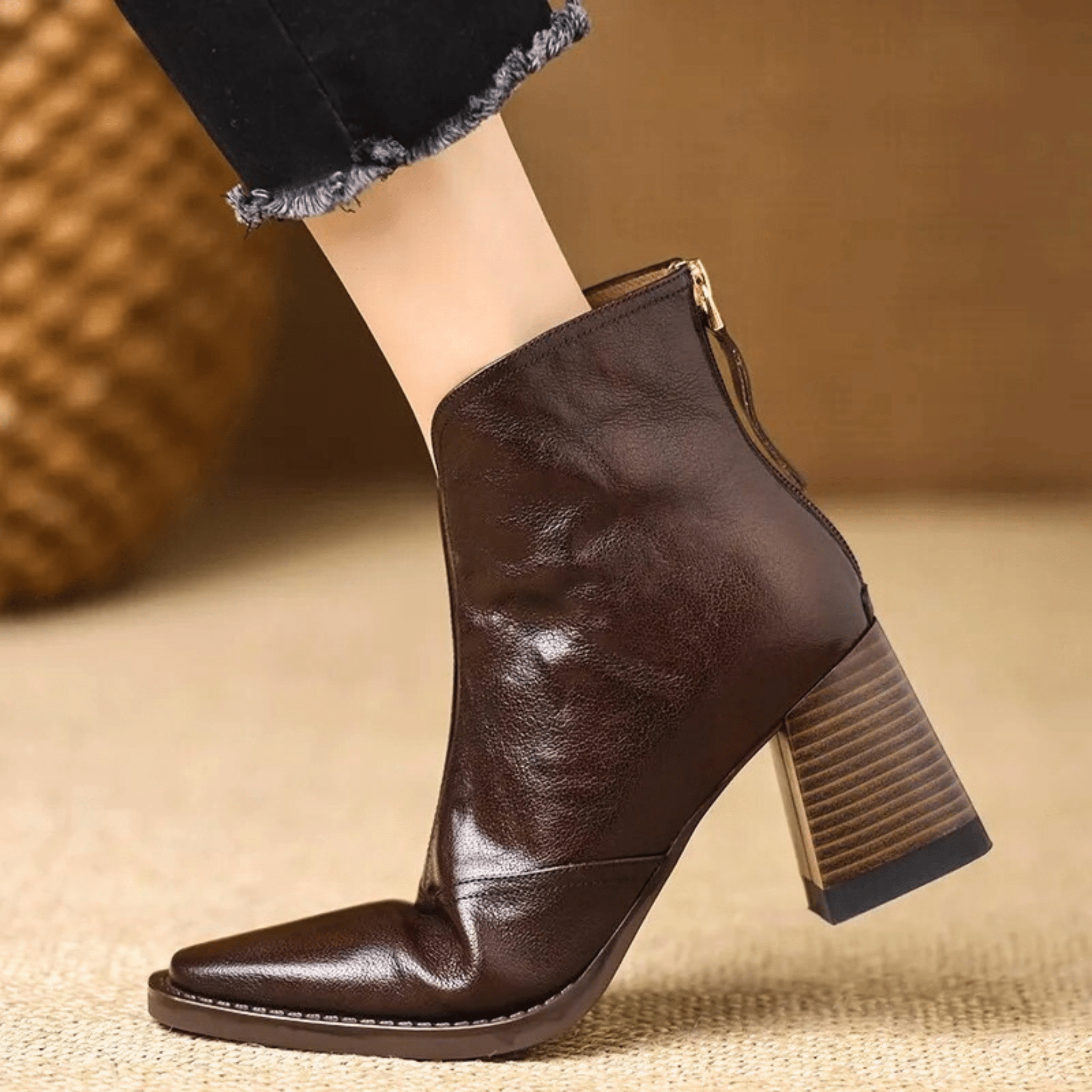 Botines con tacón medio